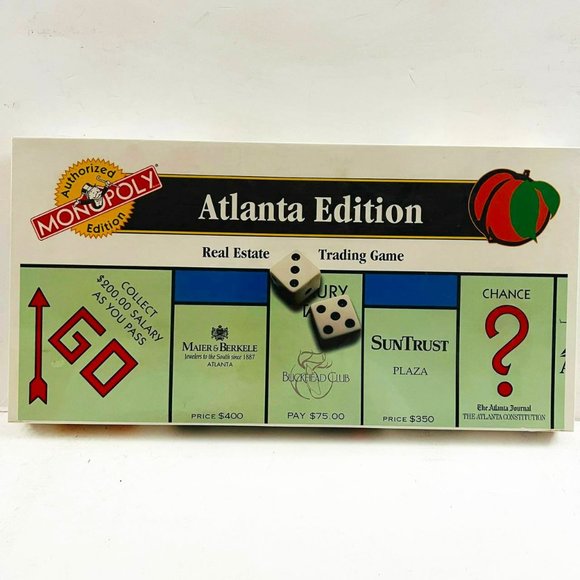 Vintage Monopoly Atlanta Edition 1995 Real Estate Trading Game Hasbro New Sealed